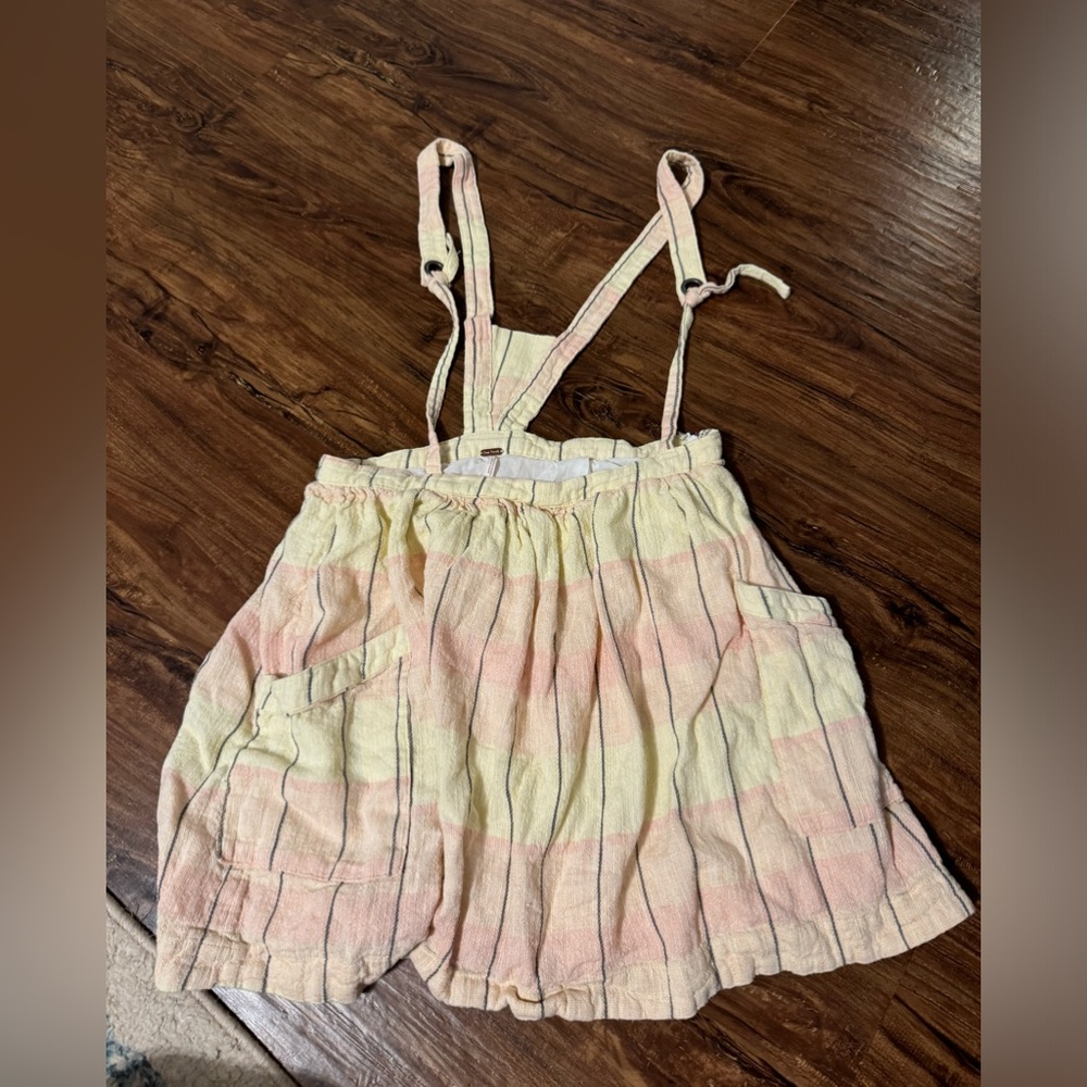 Free People Plaid Breeze Suspender Skirt Dress Size 4 Women's  Academia